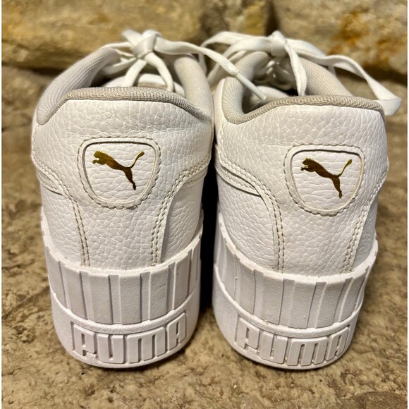 PUMA Cali Wedge Platform White Leather Sneakers Trainers Shoes 373438_01 W’s 9.5 - Picture 5 of 8
